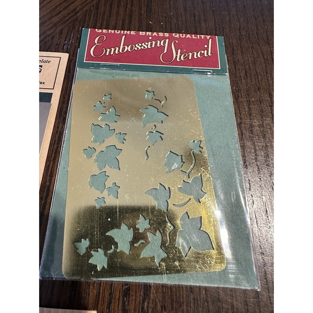 New Lot Of 5 Country Stencils Tin Quilt Plates VTG Folk Art Farmhouse Ivy Fruit - Picture 6 of 8